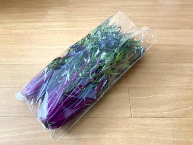 食べチョクから届いた紅水菜