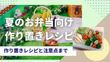 夏のお弁当に作り置きレシピ！お弁当作りの注意点も説明！