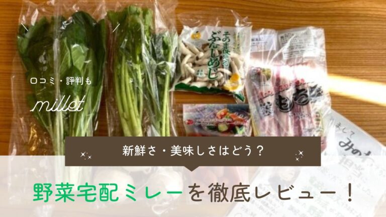 野菜宅配ミレーの口コミ