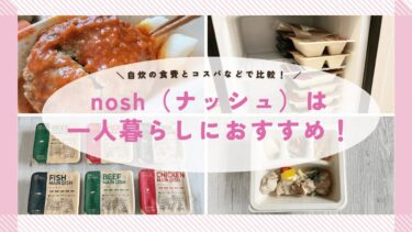 nosh（ナッシュ）は一人暮らしにおすすめ！自炊の食費とコスパなどで比較