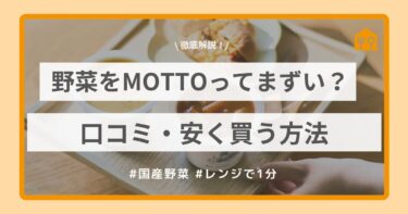 野菜をMOTTOはまずい?口コミと安く買う方法を徹底解説